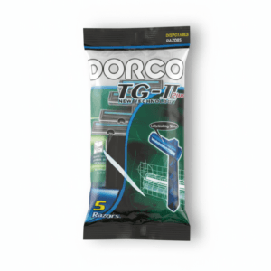 ژیلت دورکو (DORCO) مدل TG-II Plus بسته ۵ عددی با لبه صابون‌دار و تیغه دو لبه