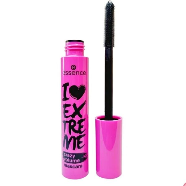 ریمل اسنس صورتی مدل I Love Extreme Crazy Volume حجم دهنده با برس لاستیکی ۱۲ میل اصل ریمل اسنس صورتی مدل I Love Extreme Crazy Volume با برس لاستیکی