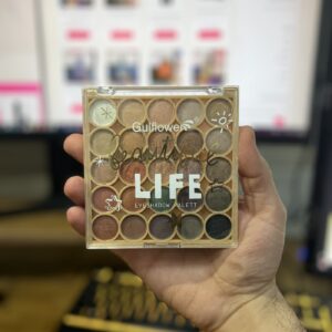 پالت سایه ۲۵ رنگ گلفلاور Gulflower مدل Beautiful Life نمای بسته‌بندی