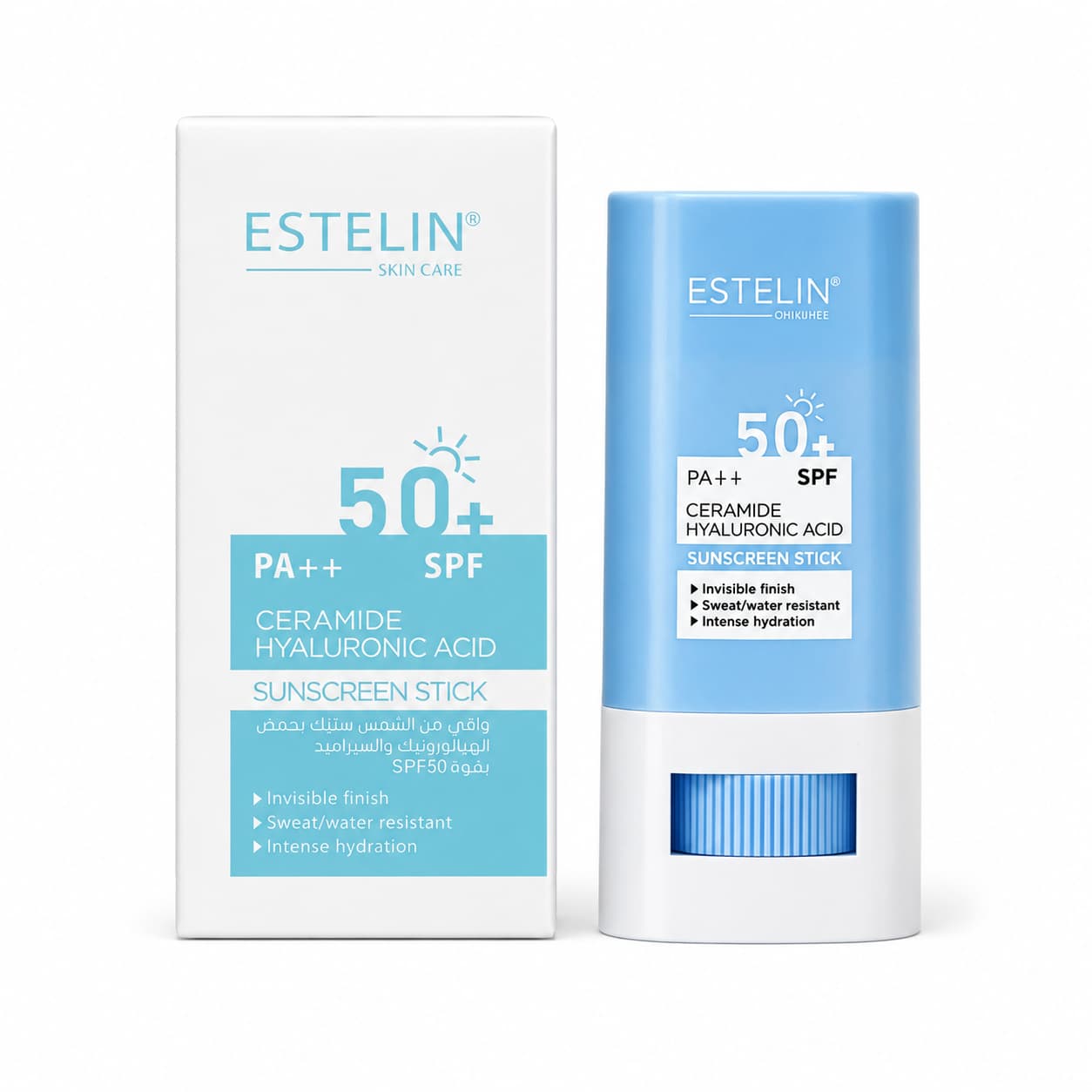 ChatGPT Image May 12, 2026, 03_46_04 PM ضد افتاب استیکی استلین SPF 50 حاوی هیالورونیک اسید و سرامید ۲۰ گرم