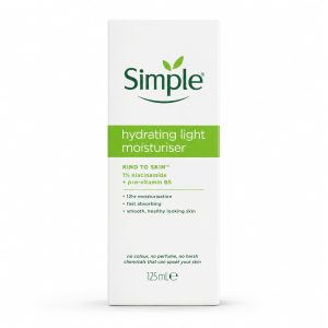 آبرسان و مرطوب‌کننده سیمپل Simple مدل لایت Hydrating Light 125 میل مناسب پوست چرب و مختلط