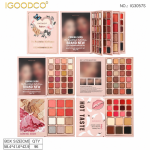 پالت آرایشی کتابی 4 صفحه igoodco مدل IG3057s مناسب هدیه ( سایه، رژگونه، کانتور و ... ) - تصویر 2