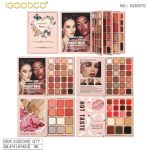 پالت آرایشی کتابی 4 صفحه igoodco مدل IG3057s مناسب هدیه ( سایه، رژگونه، کانتور و ... )