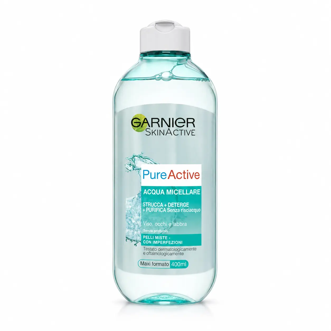 Acqua Micellare Garnier water میسلار واتر گارنیر Garnier Pure Active حجم ۴۰۰ میل مناسب پوست مختلط و مستعد جوش