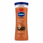 لوسیون بدن وازلین Cocoa Glow حجم ۴۰۰ میل نمای روبه‌رو
