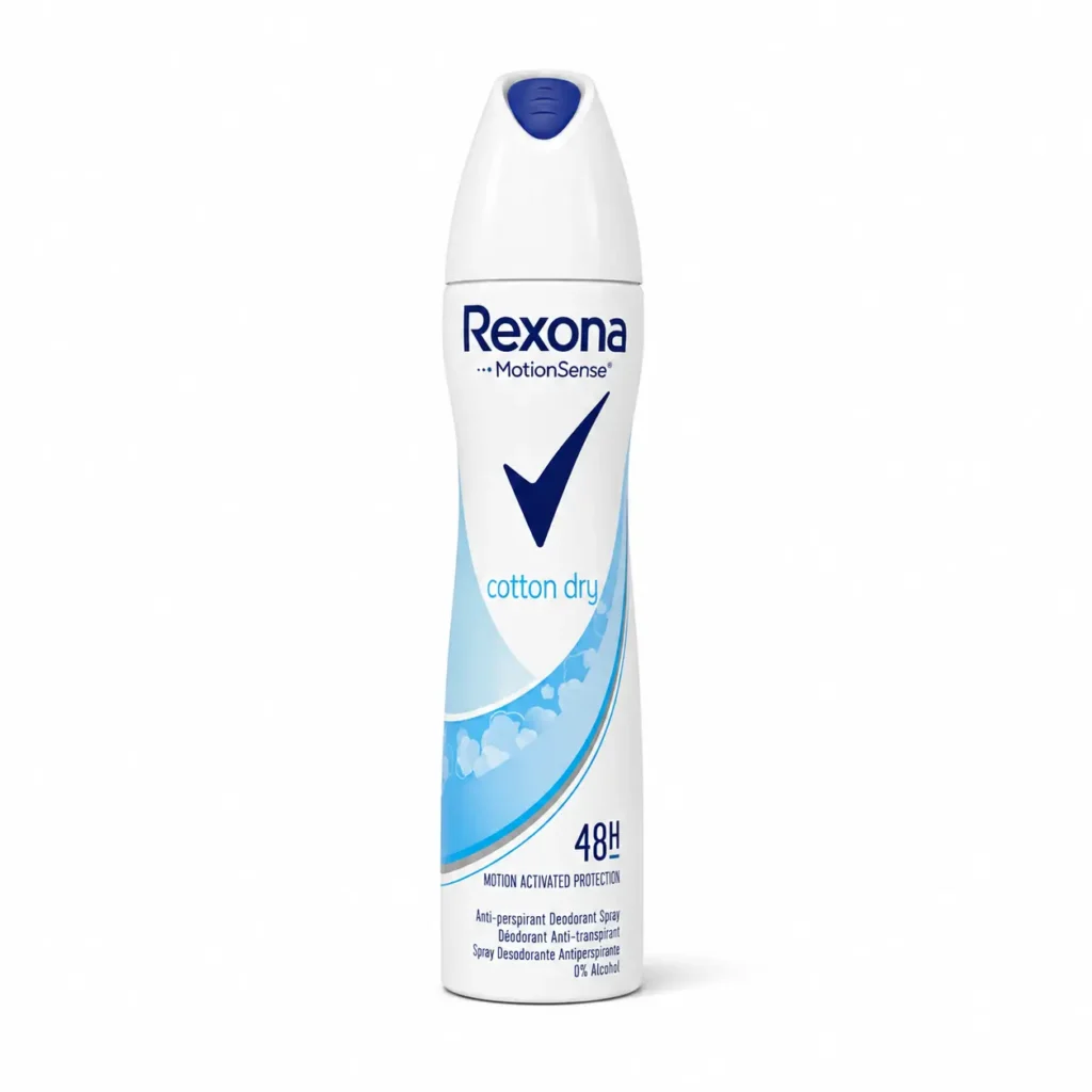 اسپری ضد تعریق زنانه رکسونا Cotton Dry حجم ۲۰۰ میلی‌لیتر ایتالیایی