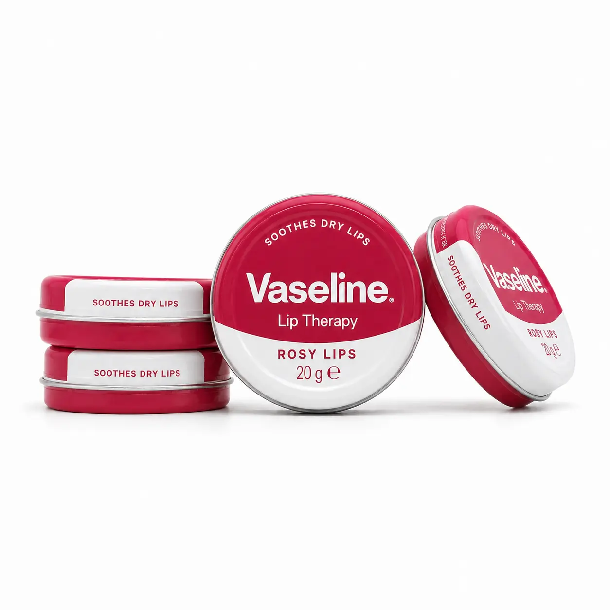 Vaseline Lip Therapy 20g Red نمای روبهروی گل رز بالم لب وازلین Vaseline مدل Rose Lips وزن ۲۰ گرم