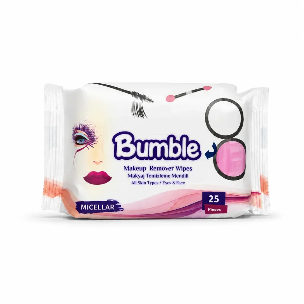 دستمال مرطوب بامبل Bumble مدل Micellar تعداد ۱۲۰ عدد