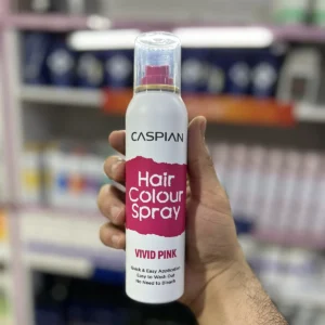 اسپری رنگ مو موقت کاسپین رنگ صورتی Vivid Pink حجم ۱۵۰ میل