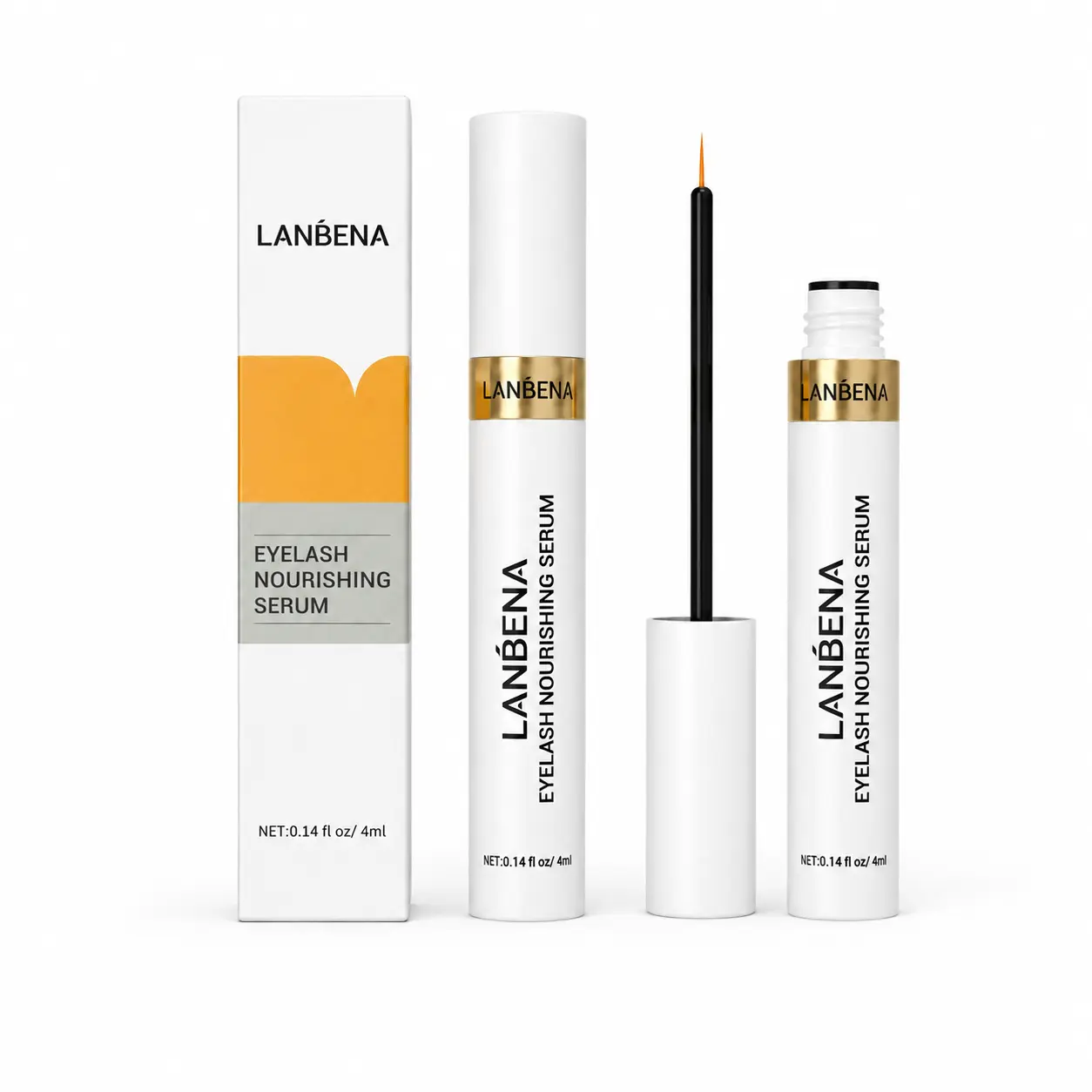 سرم تقویت مژه لانبنا LANBENA مدل Eyelash Nourishing Serum اصل حجم 4 میل
