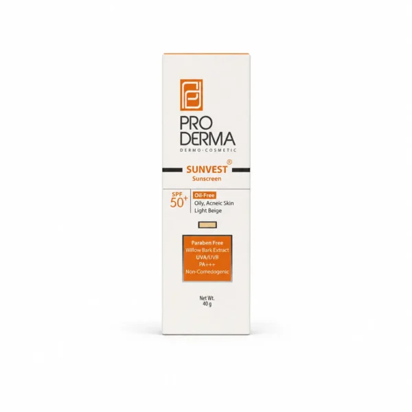 کرم ضد آفتاب رنگی پرودرما سان وست SPF 50 فاقد چربی مناسب پوست چرب و جوشدار بژ روشن ۴۰ گرم کرم ضد آفتاب رنگی پرودرما سان وست SPF 50 فاقد چربی مناسب پوست چرب و جوشدار بژ روشن