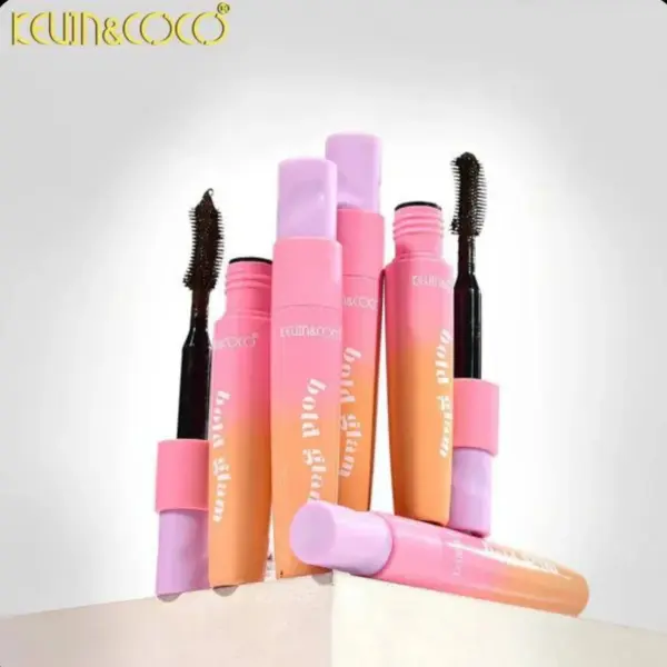 ریمل و خط چشم کوین کوکو Kevin & Coco دو سر مدل Bold Glam در دو رنگ مشکی و قهوه ای برس ریمل و تیوب های ریمل و خط چشم کوین کوکو