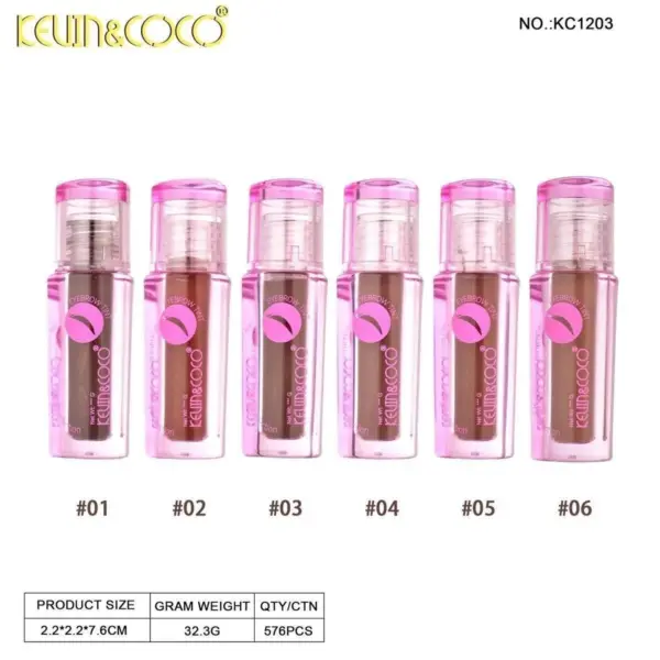 تینت ابرو کوین کوکو Kevin & Coco ریمل ابرو رنگی با برس اسپولی مدل KC1203 در 6 رنگ شش شماره تینت ابرو کوین کوکو مدل KC1203