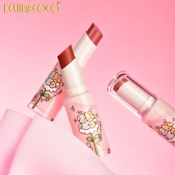 شیراپ کوین کوکو Kevin & Coco رژ لب جامد شفاف مدل Puppy Angel در 8 رنگ رژ لب شیراپ کوین کوکو پاپی آنجل